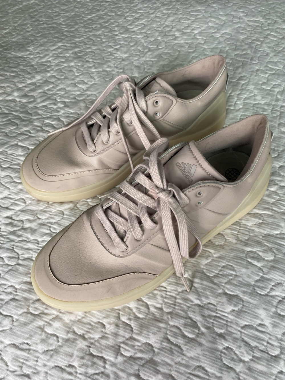 adidas Women’s Pale Blush Leather Low-Top Sneakers